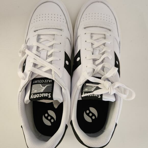 Saucony Men\'w Jazz Court Sneaker, White/Black, 12 Medium main image 4